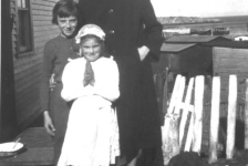 407: Loretta and Mary Barry, with their mother Anne (Dollimont) Barry. (1958) [courtesy of Mary (Barry) Bruce]  - Anne Dollimont married Thomas Barry